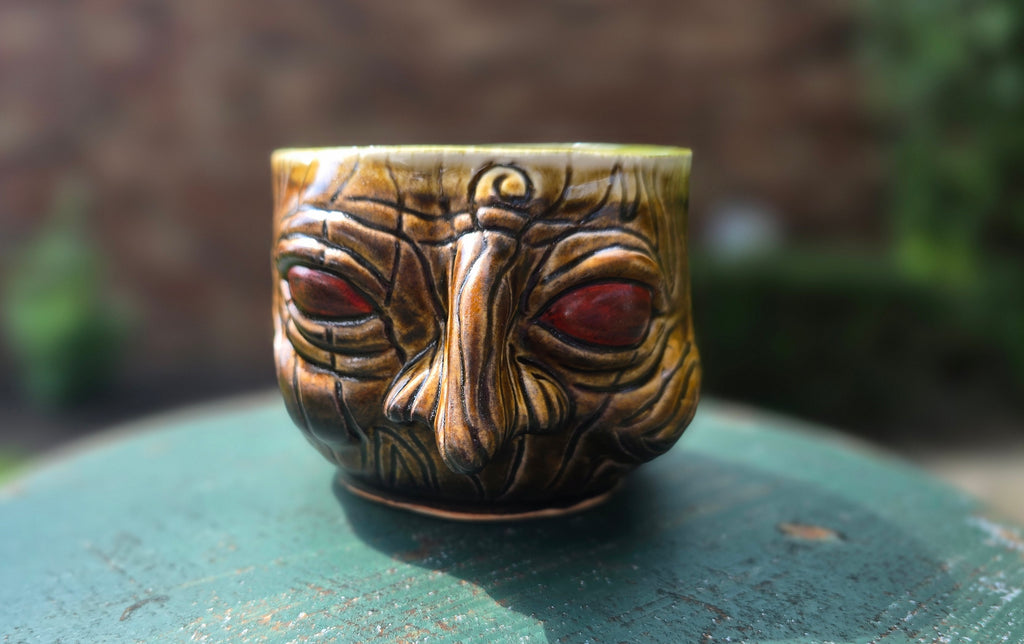handmade ceramic cup: Tree witch
