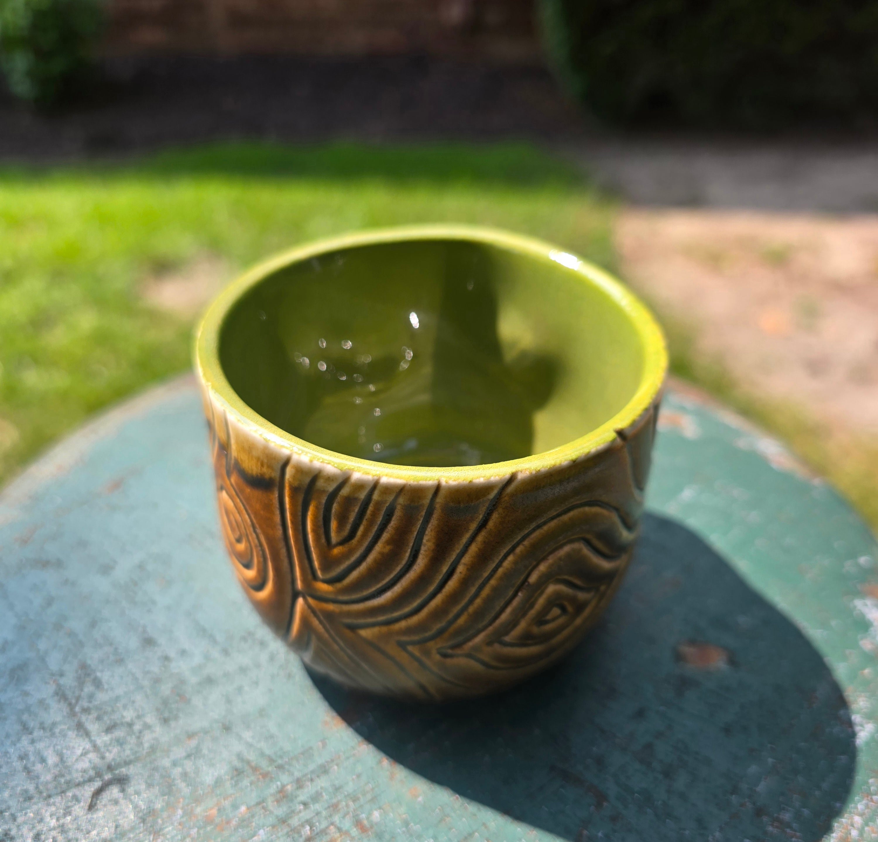 handmade ceramic cup: Tree witch
