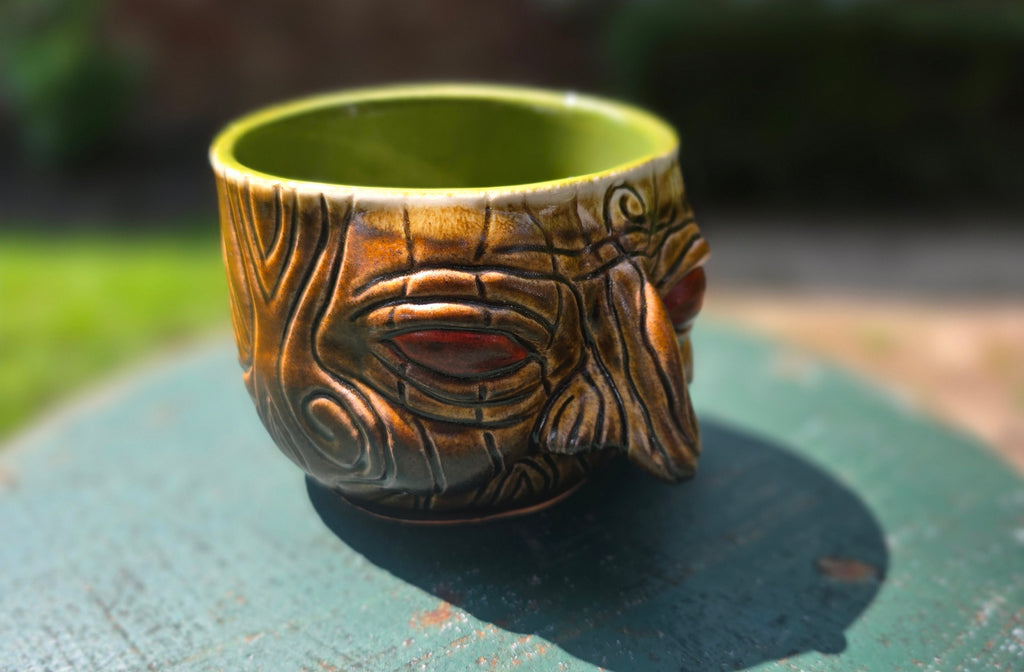 handmade ceramic cup: Tree witch
