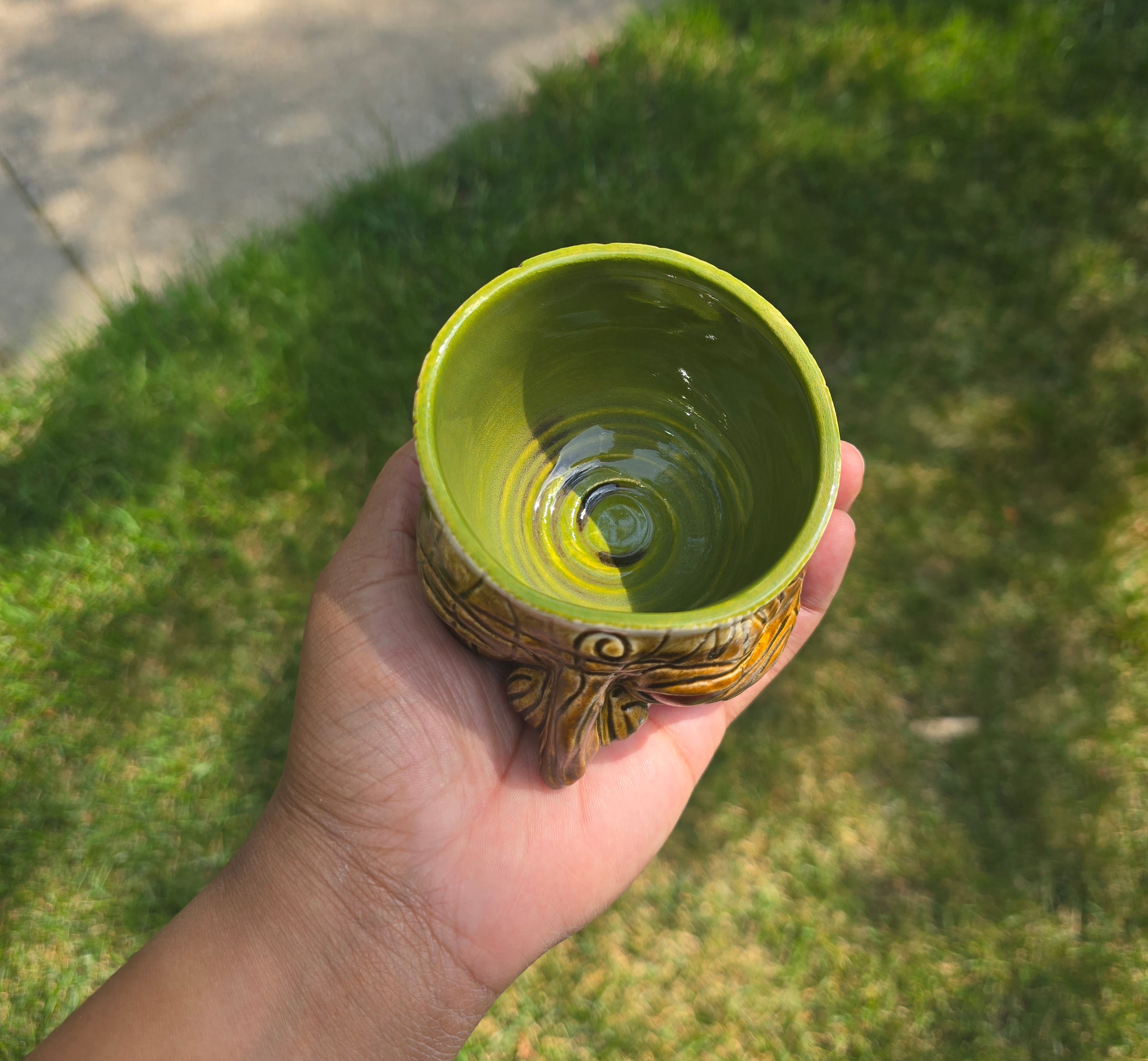 handmade ceramic cup: Tree witch